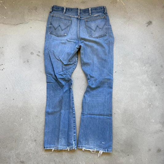 Vintage 90s Wrangler Flared Denim Pants - 30"