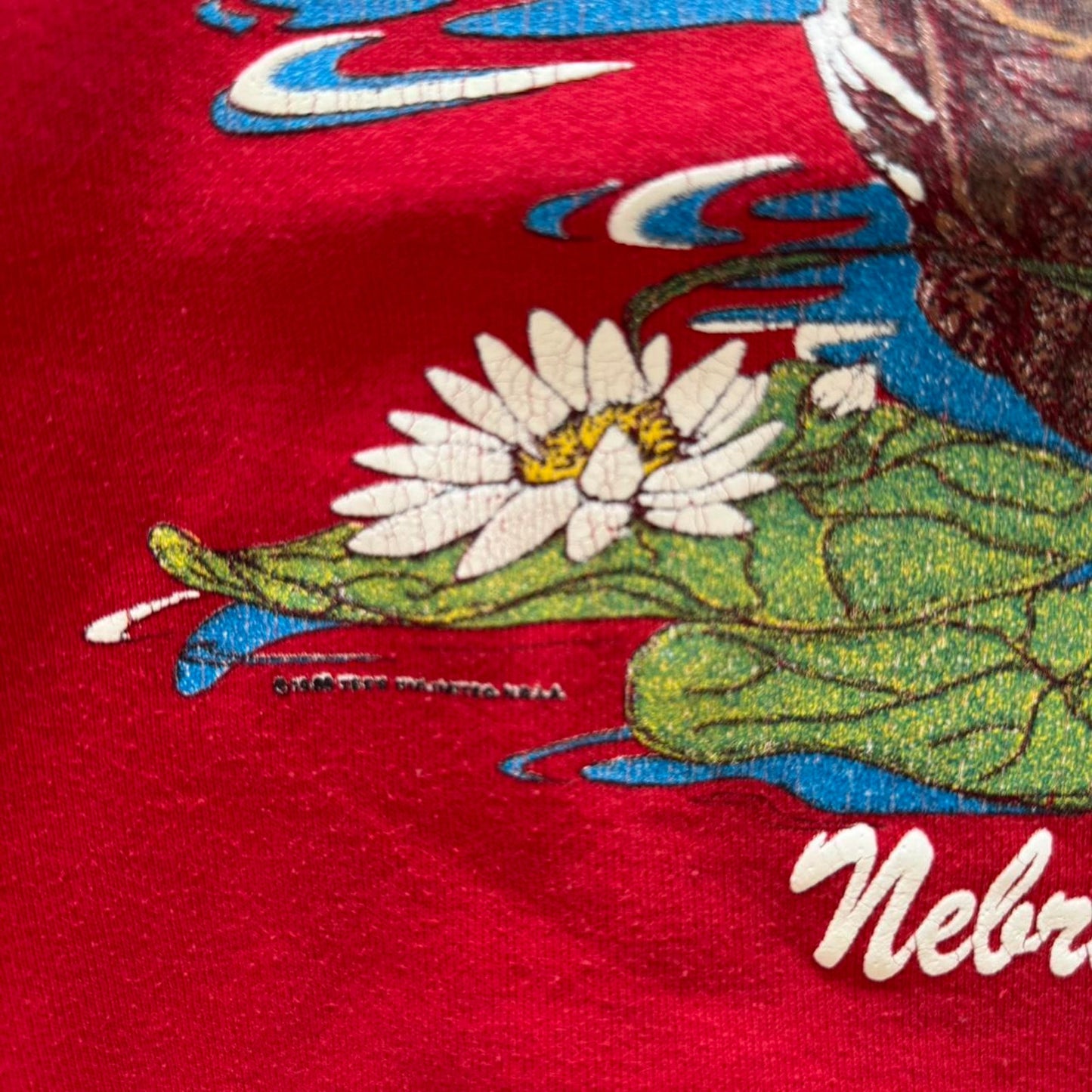 Vintage 90s Nebraska Duck Animal Nature Crewneck - Large