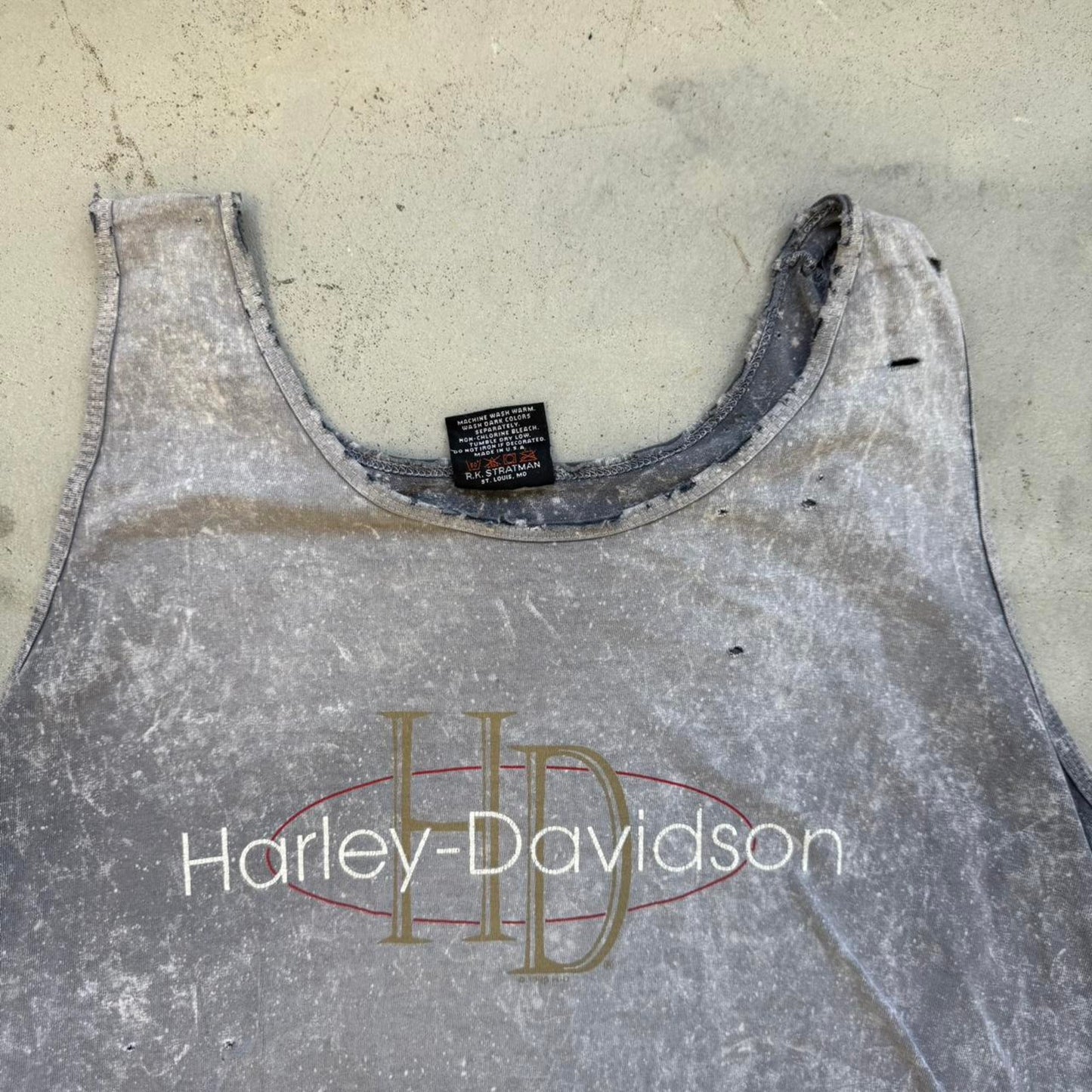 Vintage Faded Harley Davidson Motorcycles Tank Top - X-Large