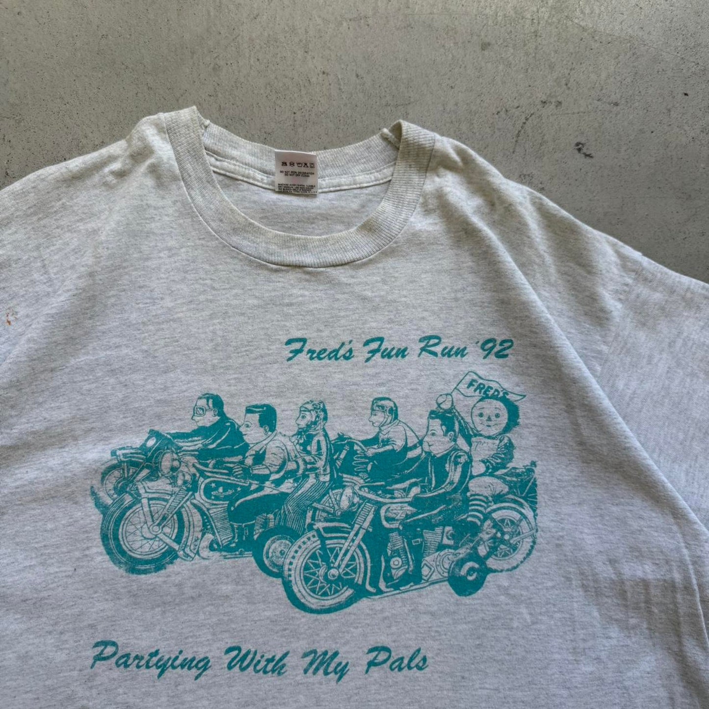 Vintage 1992 Fred’s Fun Run Poker Biker Motorcycle T-Shirt - X-Large