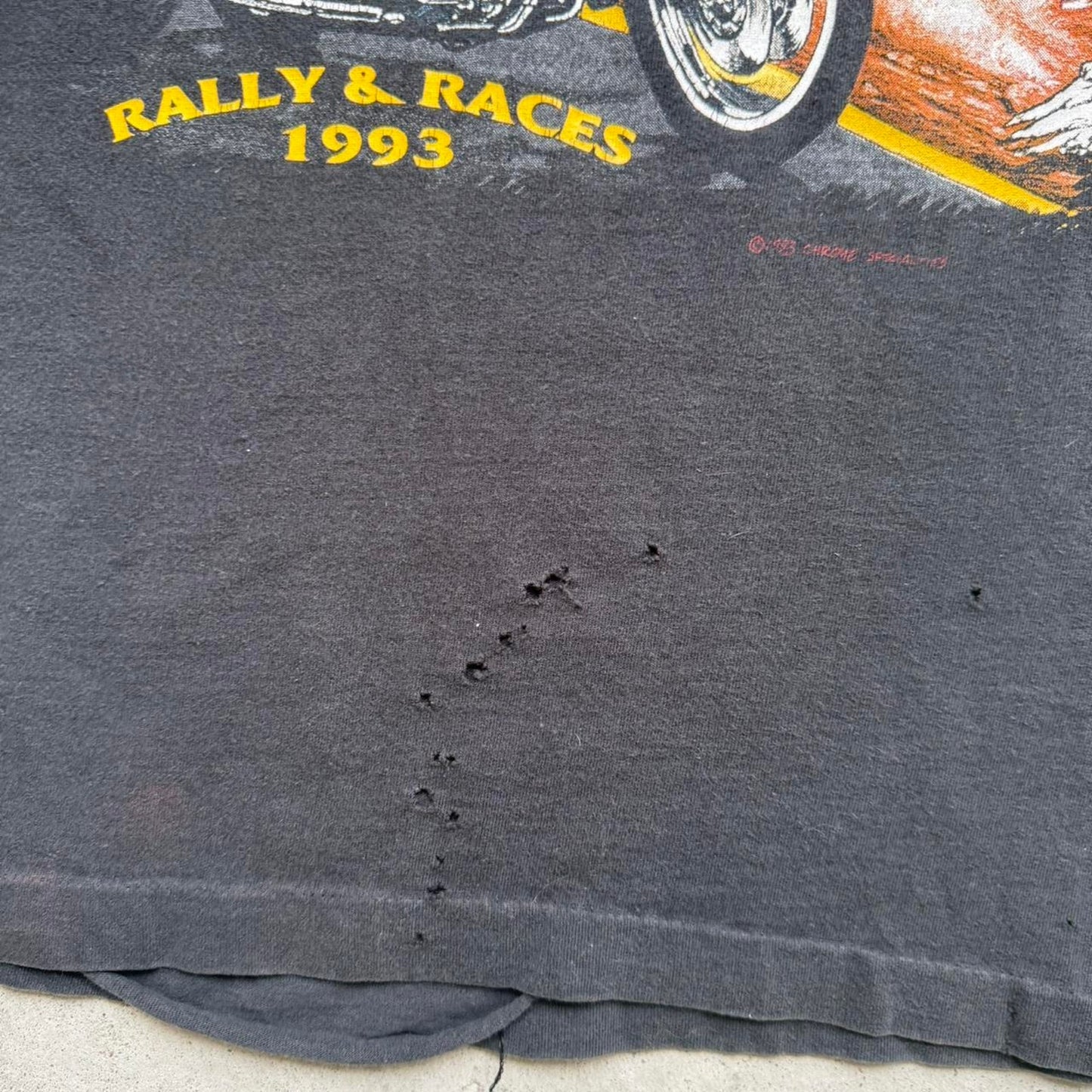 Vintage 1993 Sturgis Chrome Specialties Motorcycle Biker T-Shirt - Large