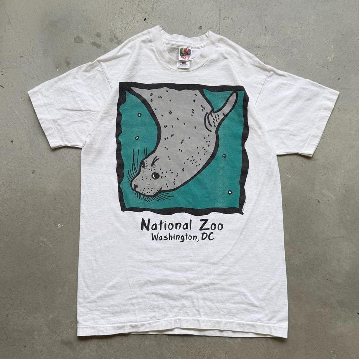 Vintage 90s National Zoo Washington DC Seal Animal T-Shirt - Large