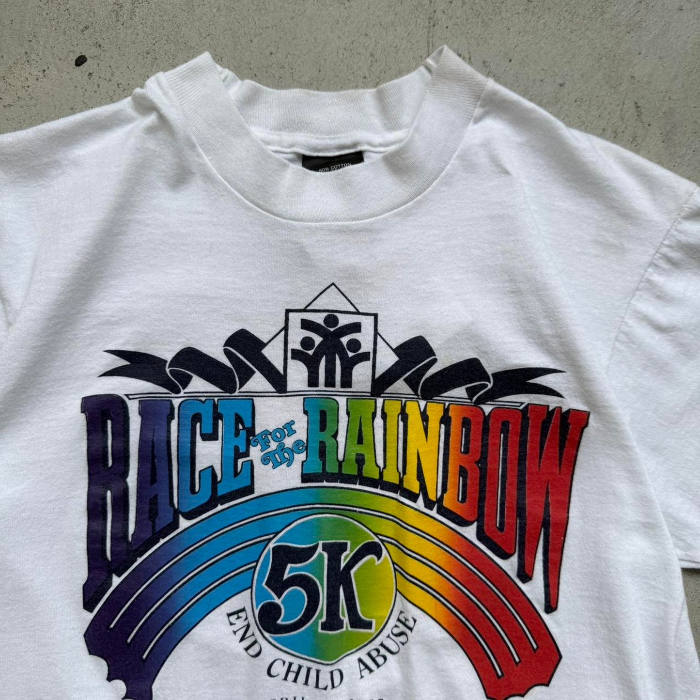 Vintage 1987 Apple Computers Race for the Rainbow Marathon T-Shirt - Medium