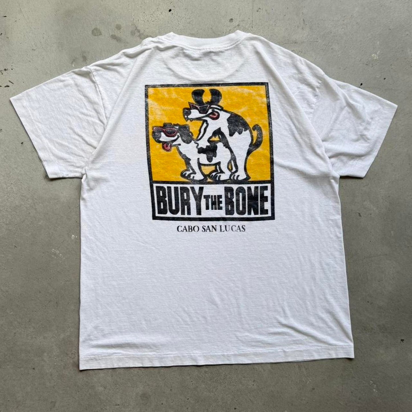 Vintage 90s Bury the Bone Cabo Cartoon Humor T-Shirt - X-Large