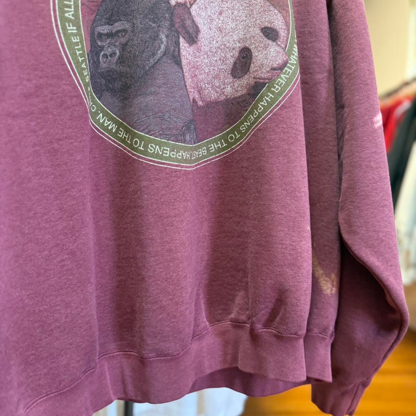 Vintage 90s Endangered Species Panda Gorilla Crewneck - X-Large