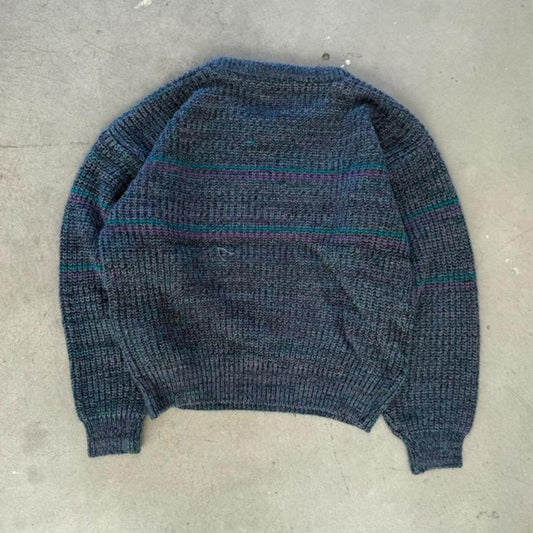 Vintage 90s Striped Sweater - Small