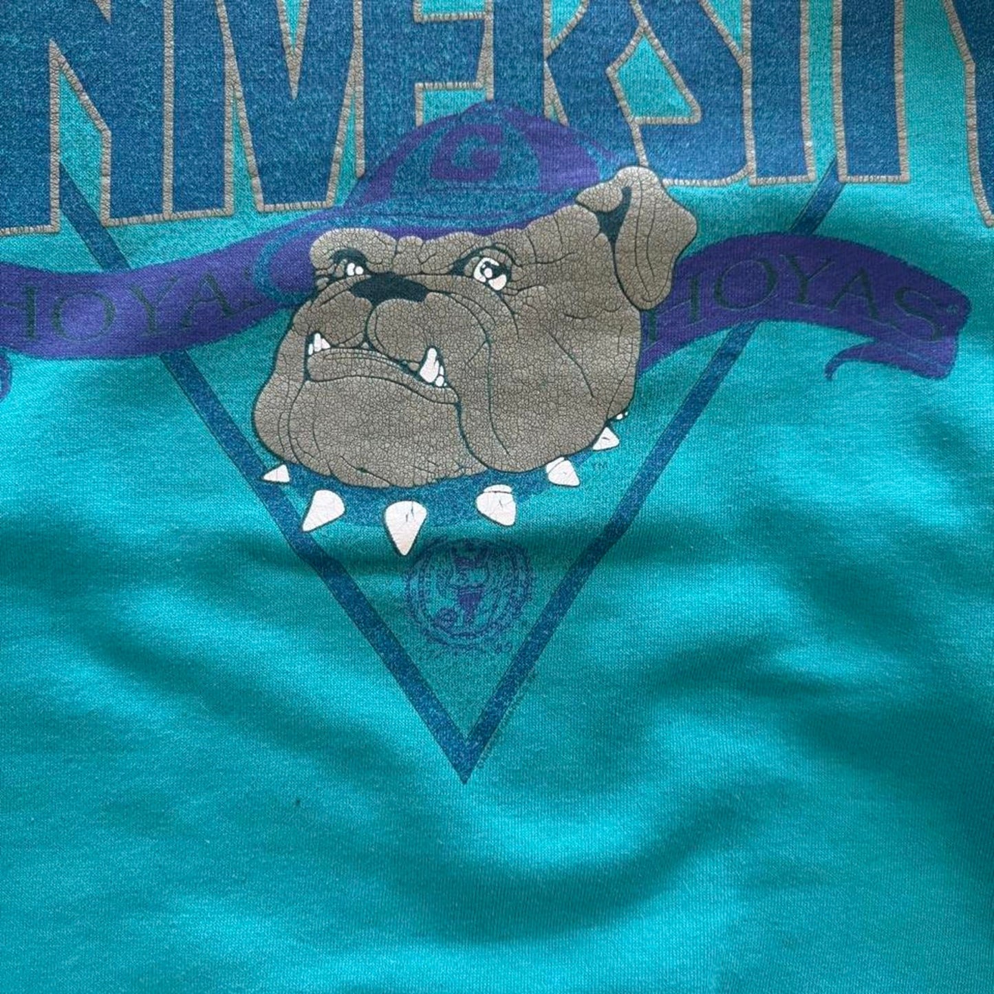 Vintage 90s Georgetown University Hoyas Crewneck - Large
