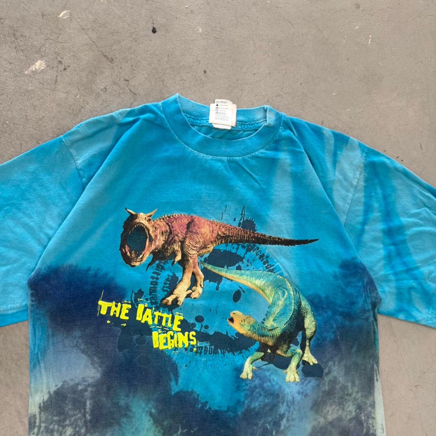 Vintage 90s Nickelodeon Dinosaur Movie Tie Dye T-Shirt - Large