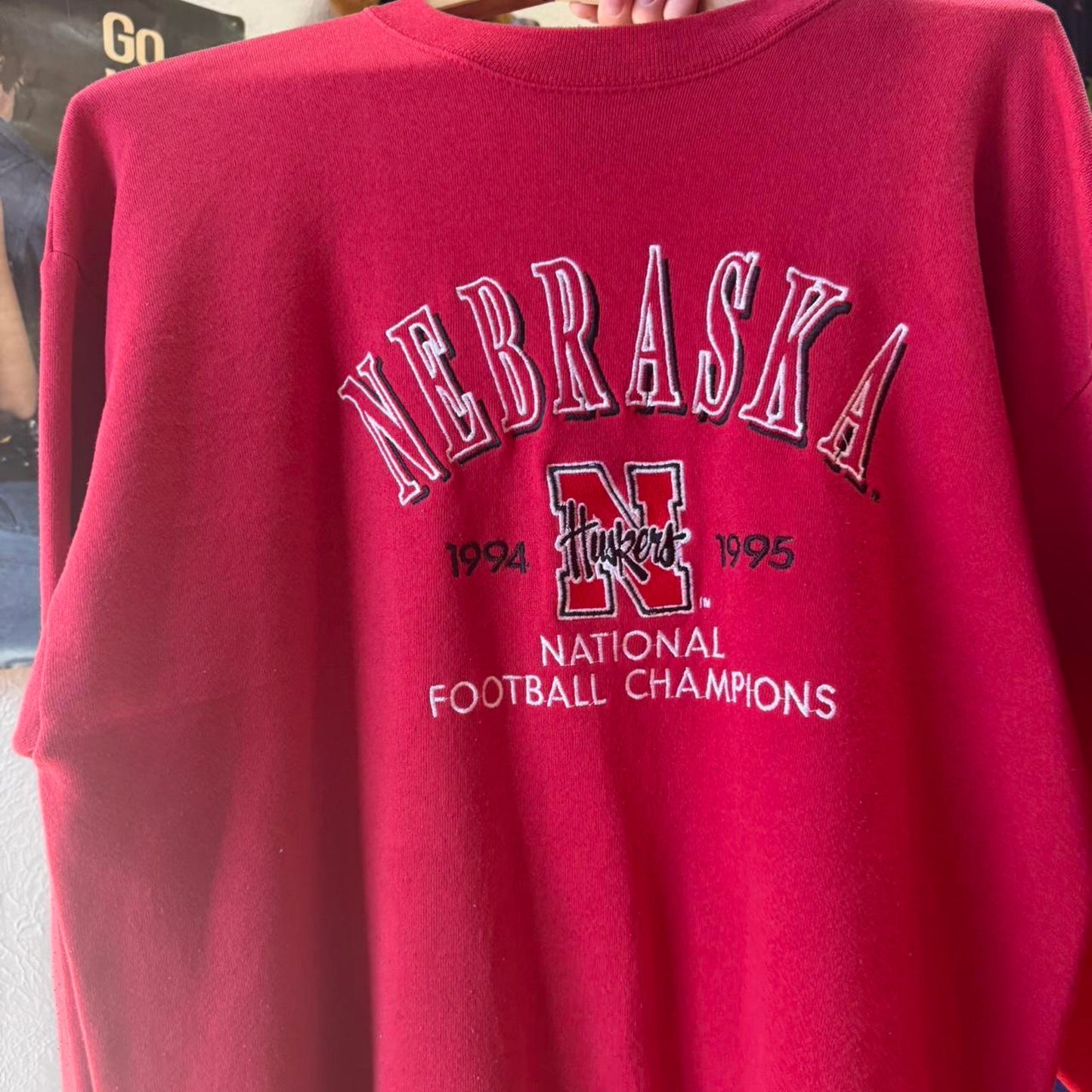 Vintage 90s Nebraska Huskers National Champs Crewneck - X-Large