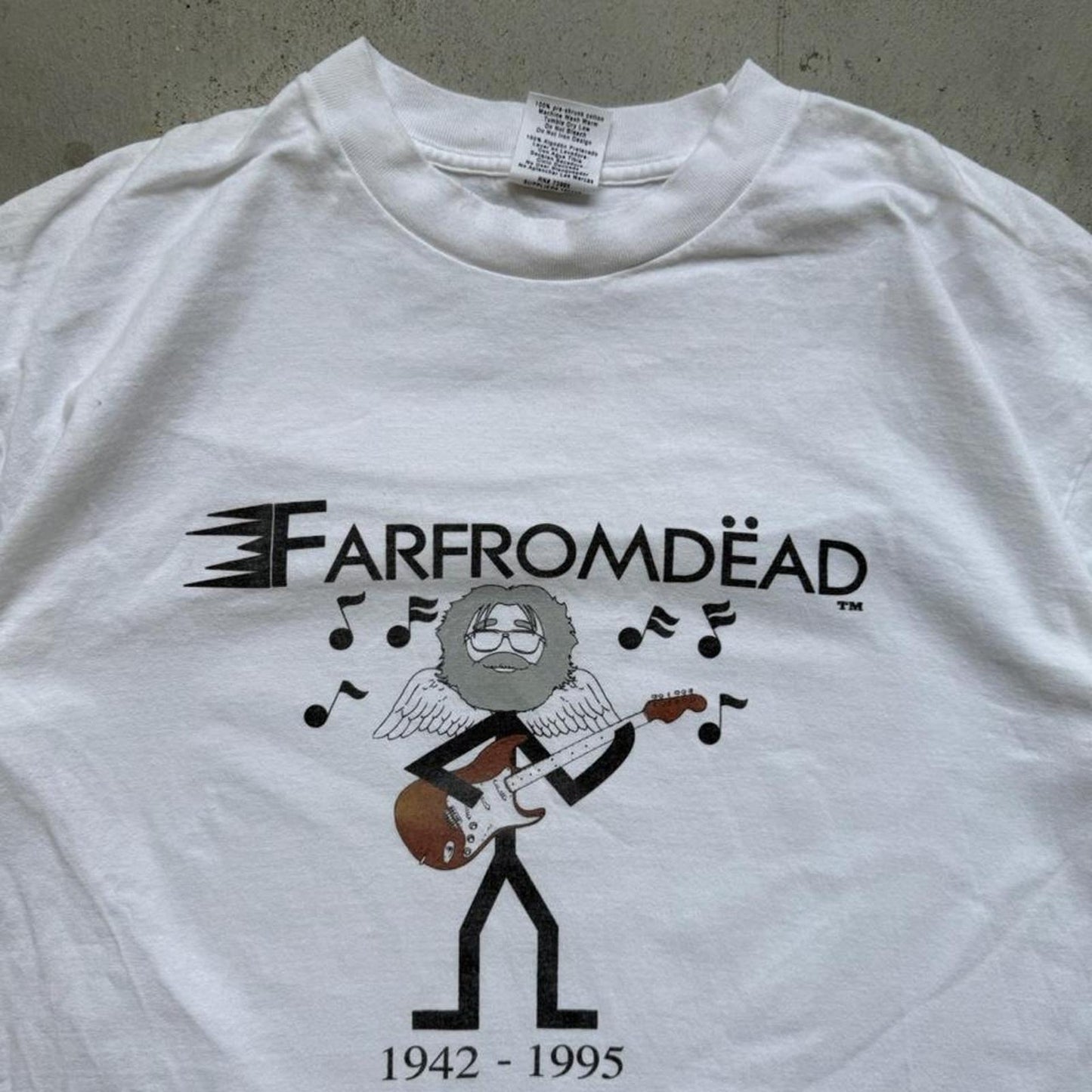 Vintage 90s Jerry Garcia Far From Dead Grateful Dead Band T-Shirt - X-Large
