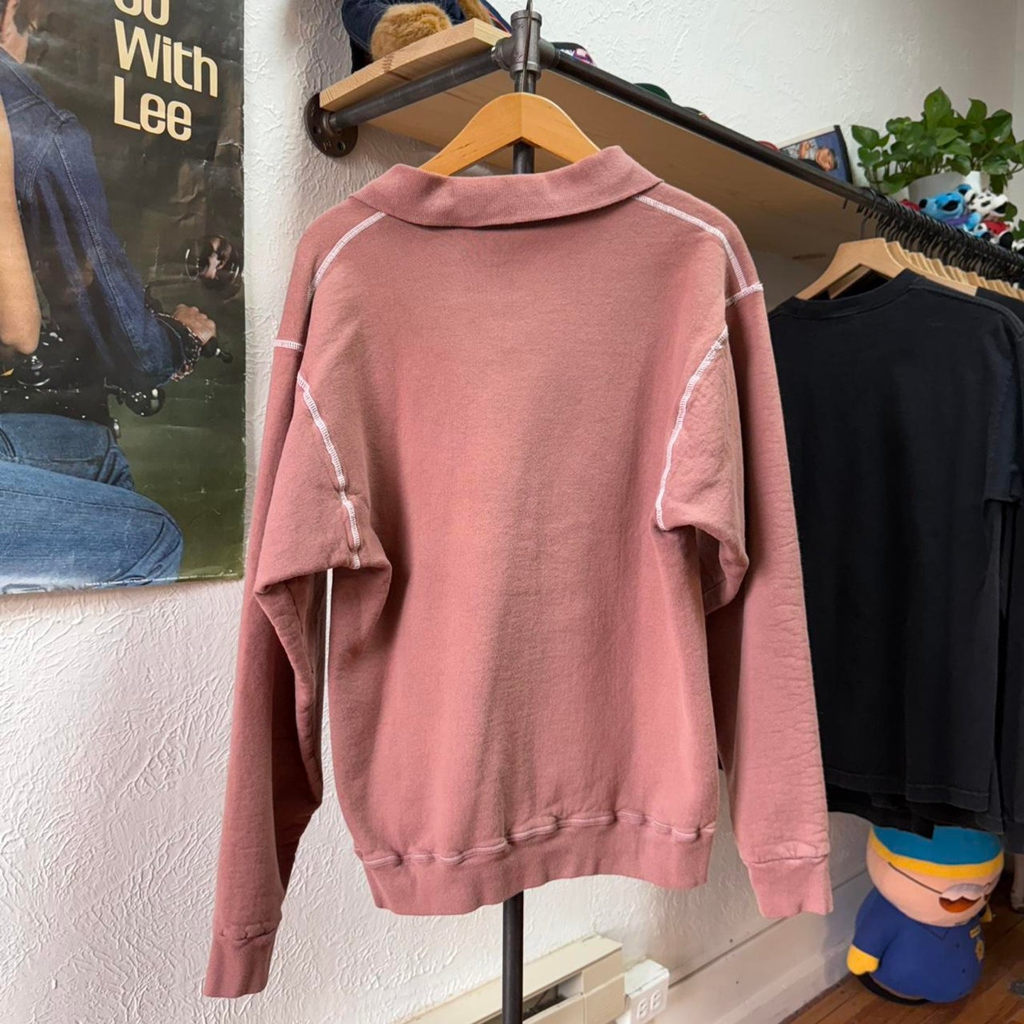 Vintage 90s Adidas Collared Crewneck - Large