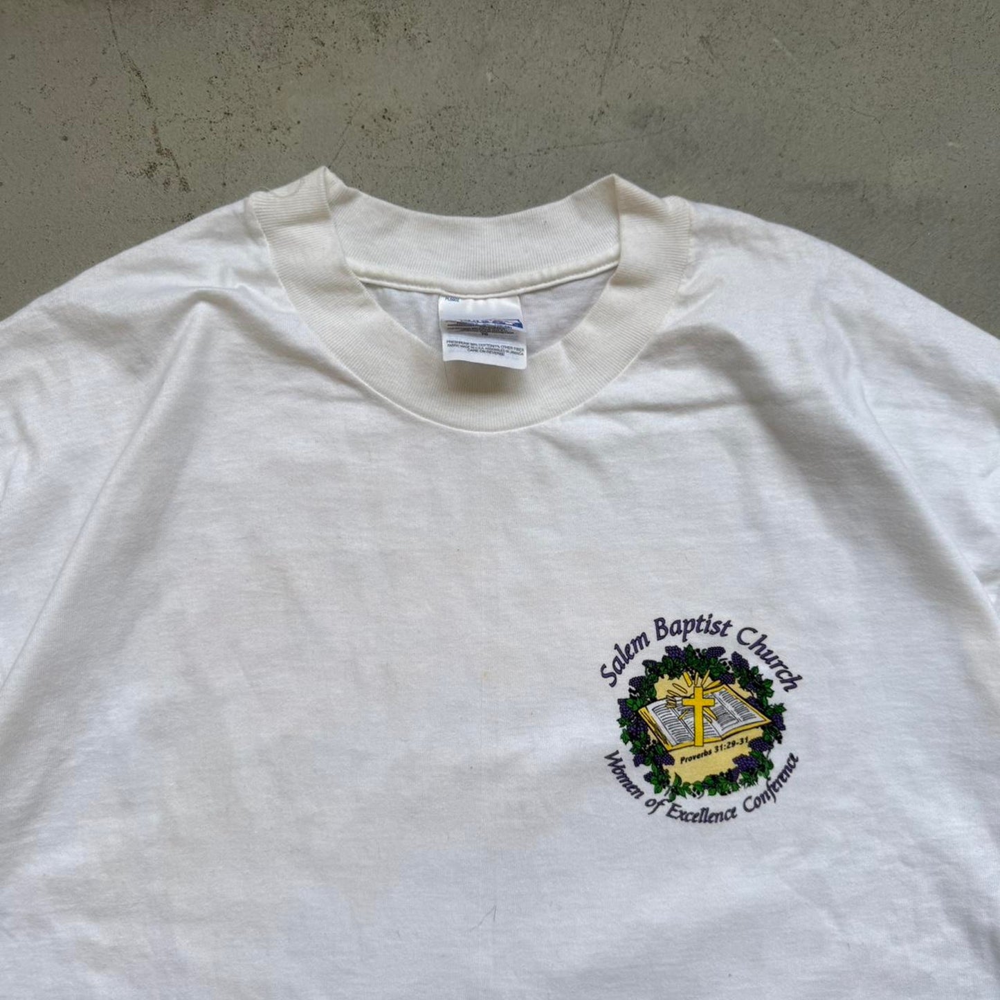 Vintage 90s On The Horizon of a New Beginning Jesus Bible T-Shirt - X-Large