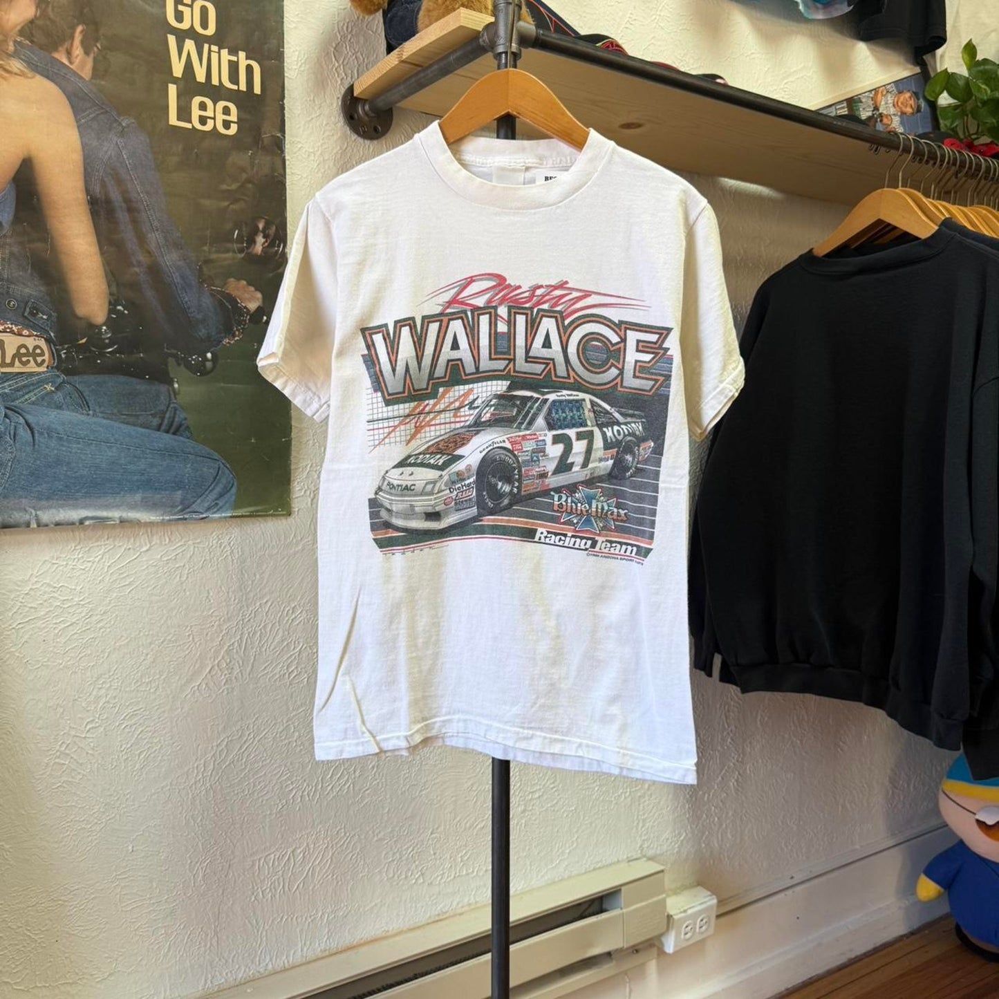 Vintage 90s Rusty Wallace NASCAR Racing Race Car T-Shirt - Medium