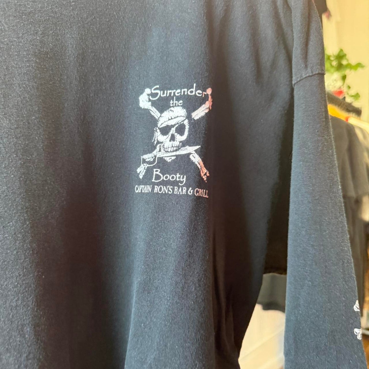 Vintage Y2K Skull and Crossbones Pirate Long Sleeve  - XX-Large