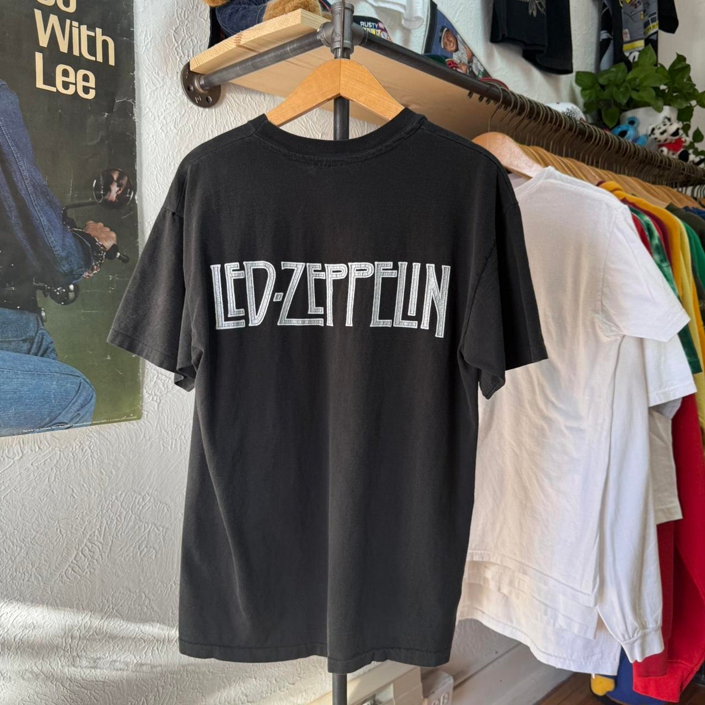 Vintage 90s Led Zeppelin Zofo Wizard Band Music T-Shirt - Large