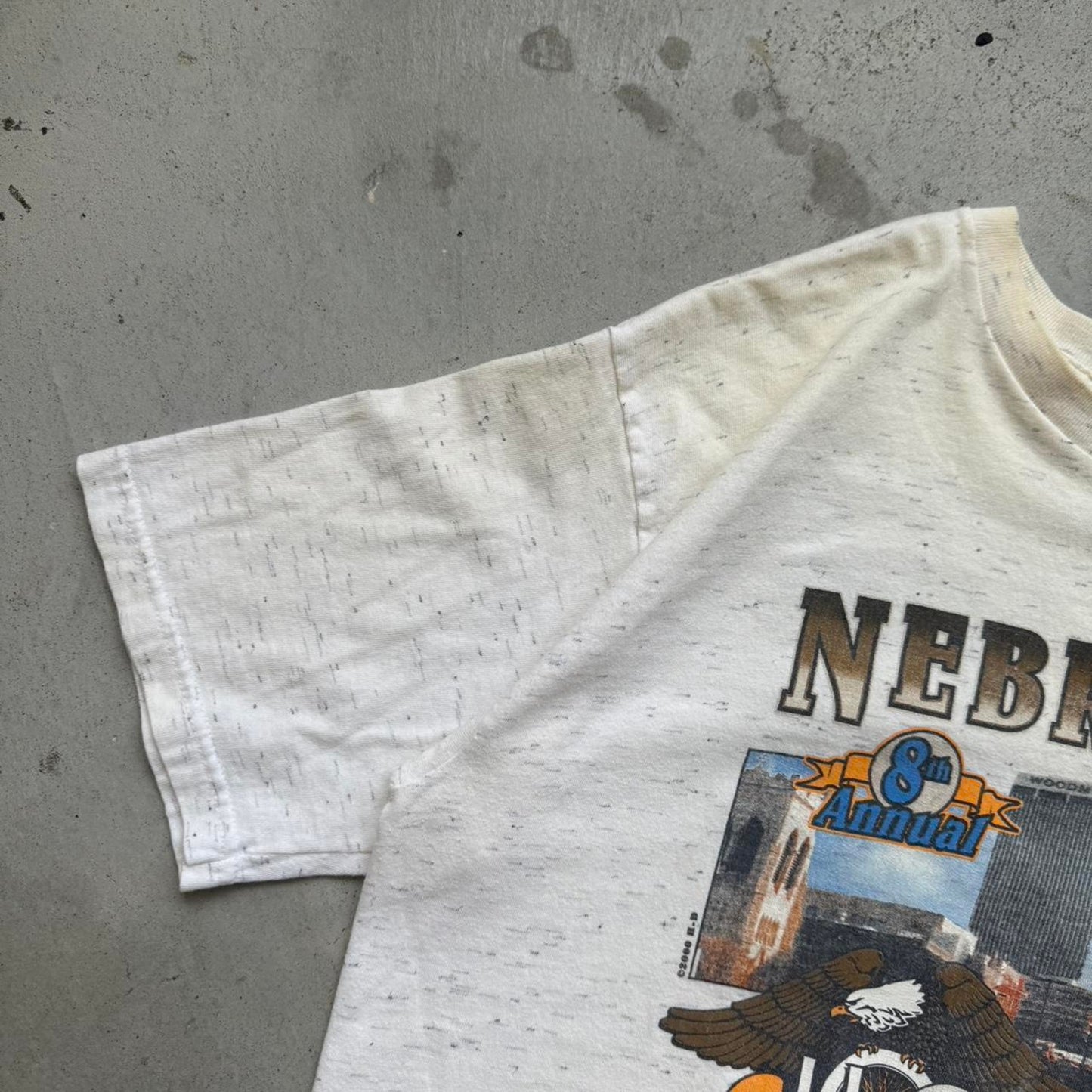 Vintage 2000 Harley Davidson Motorcycles Nebraska State Rally Biker T-Shirt - Large