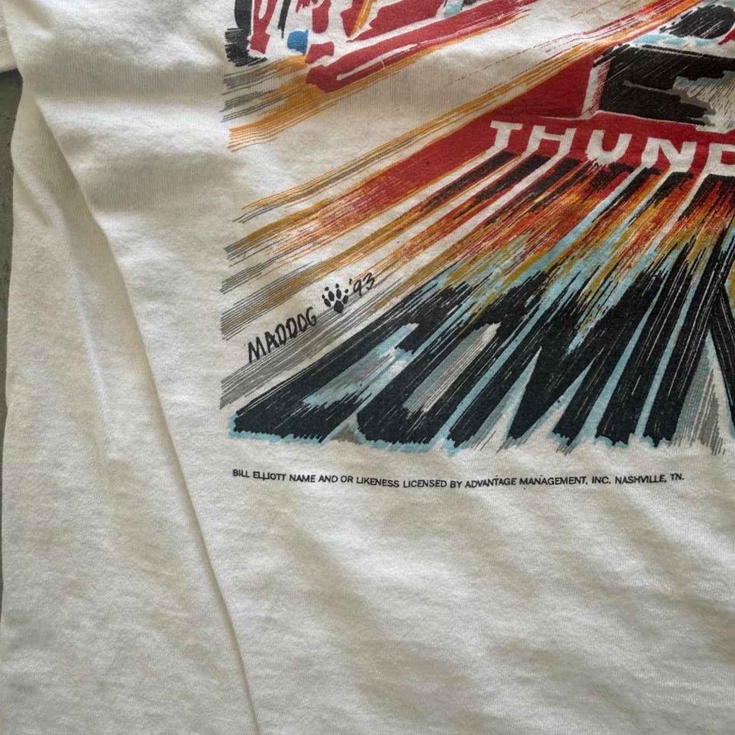 Vintage 90s NASCAR Bill Elliot Budweiser Racing T-Shirt - Large