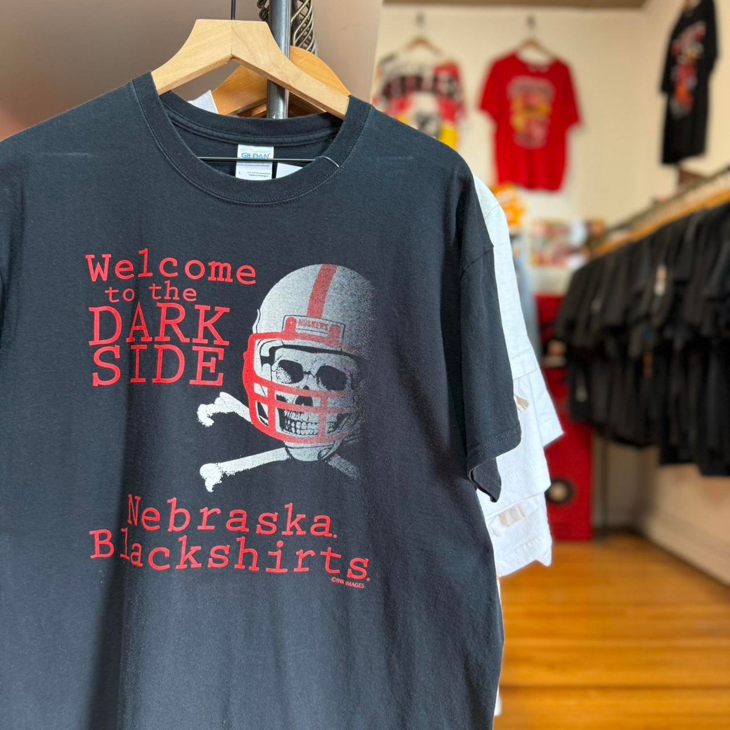 Vintage Y2K Nebraska Huskers Star Wars Dark Side T-Shirt