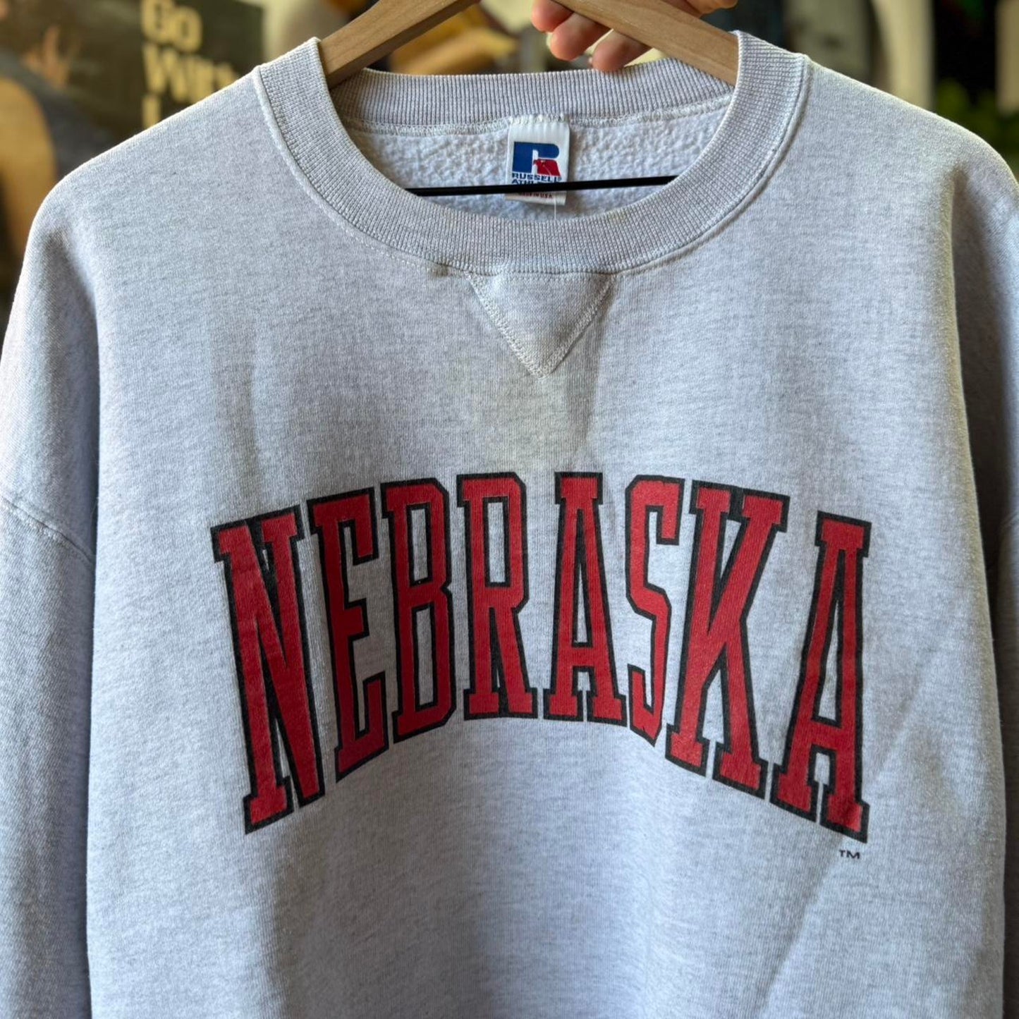 Vintage 90s Nebraska Huskers Spell Out Crewneck - XX-Large