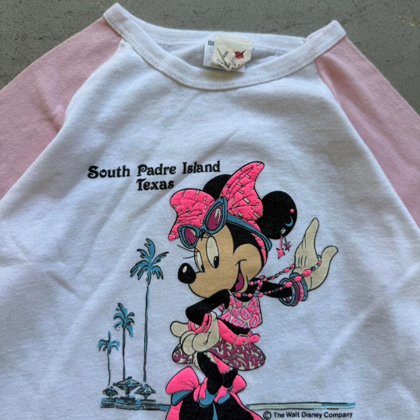 Vintage 90s Minnie Mouse South Padre Island Texas T-Shirt - Kids Small