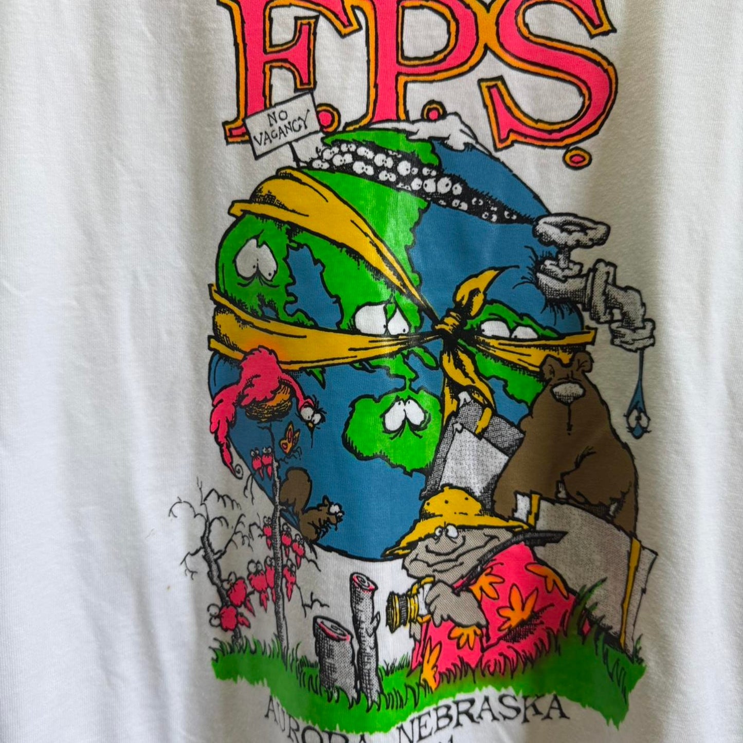 Vintage 90s Save the Planet Earth Day T-Shirt