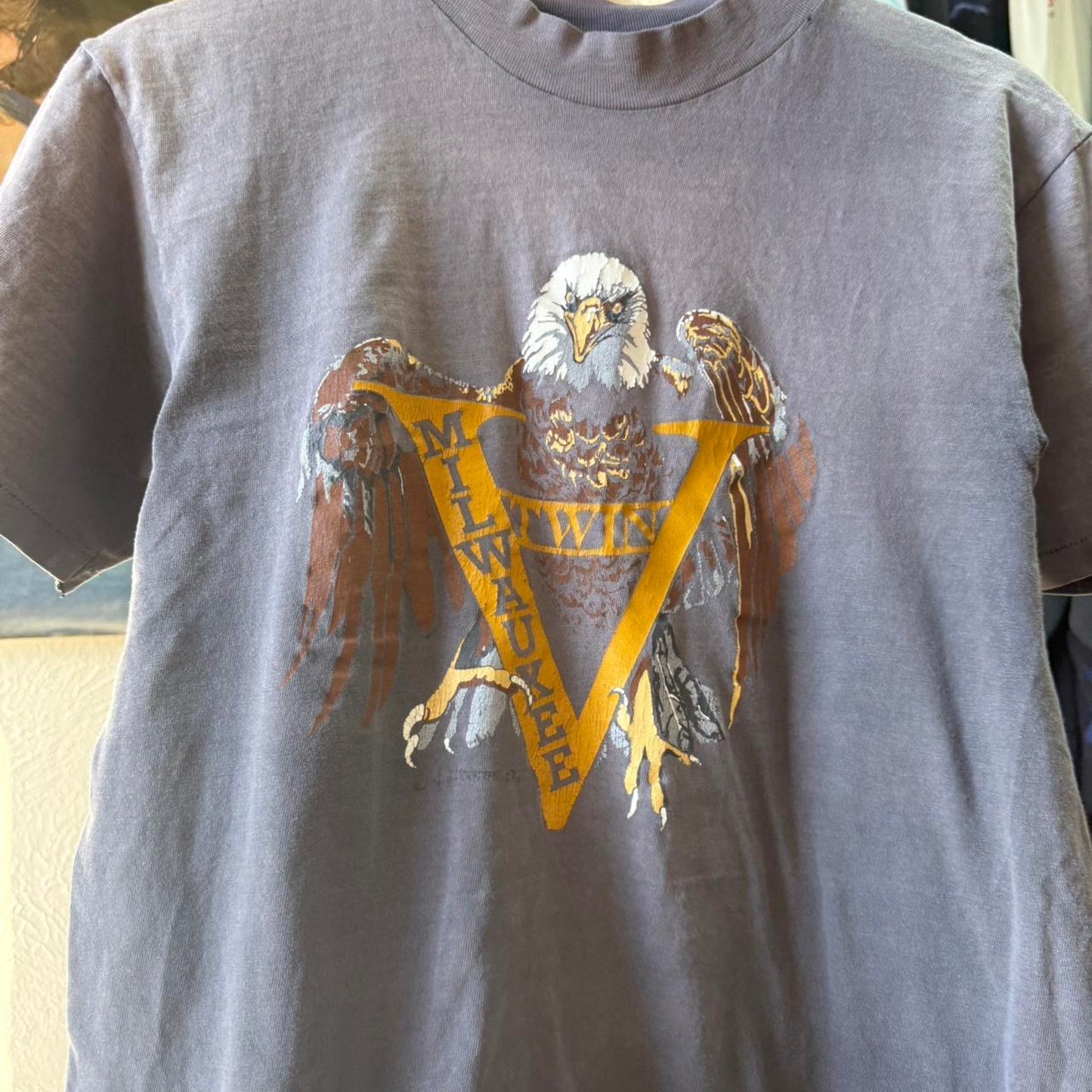 Vintage 1983 Faded Harley Davidson Motorcycles Milwaukee V Twin Biker T-Shirt - Medium