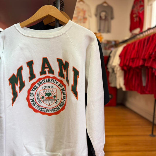 Vintage 90s University of Miami Crest Crewneck