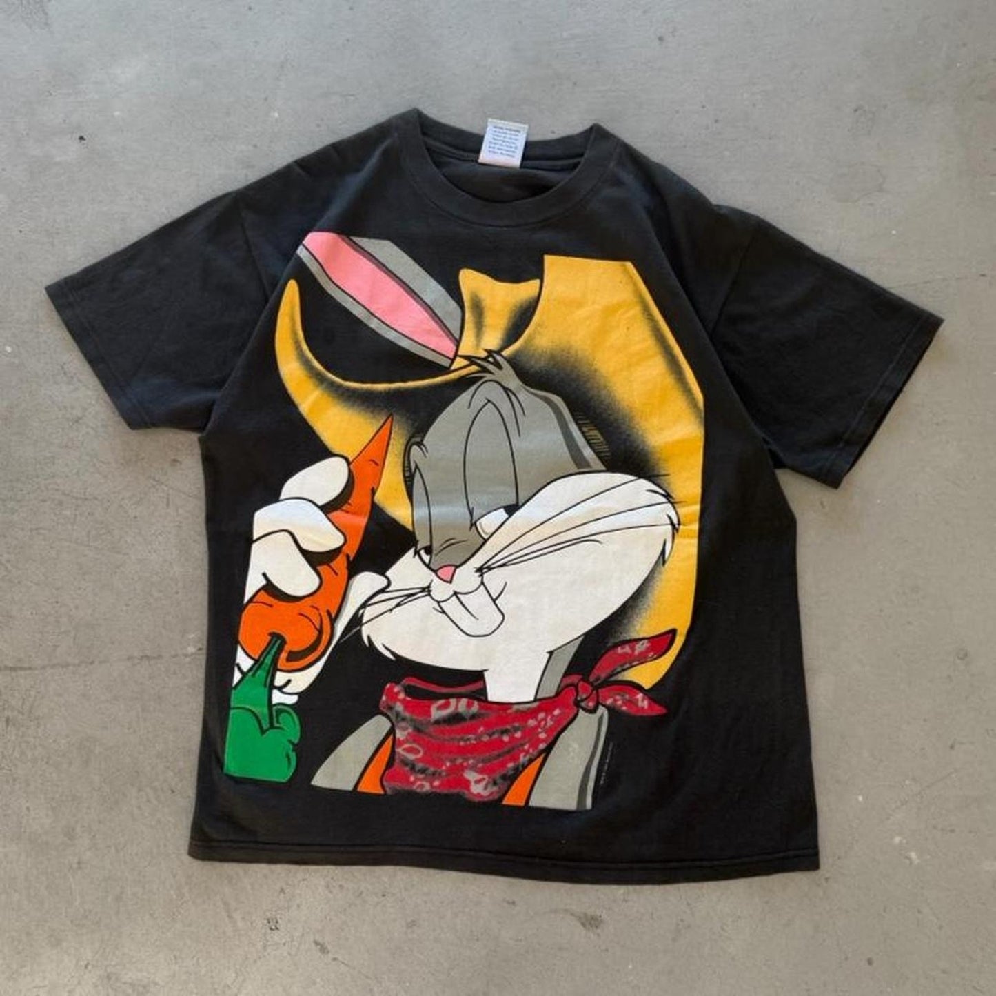 Vintage 90s Bugs Bunny Cowboy Looney Tunes Cartoon T-Shirt - Large