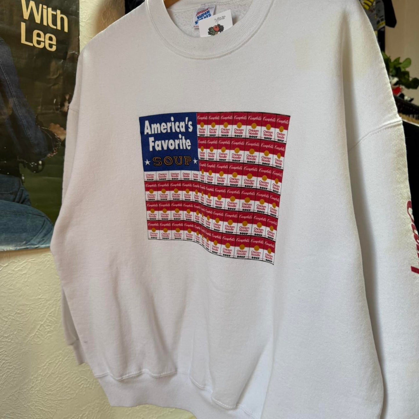 Vintage 90s Campbells Soup American Flag Crewneck  - X-Large