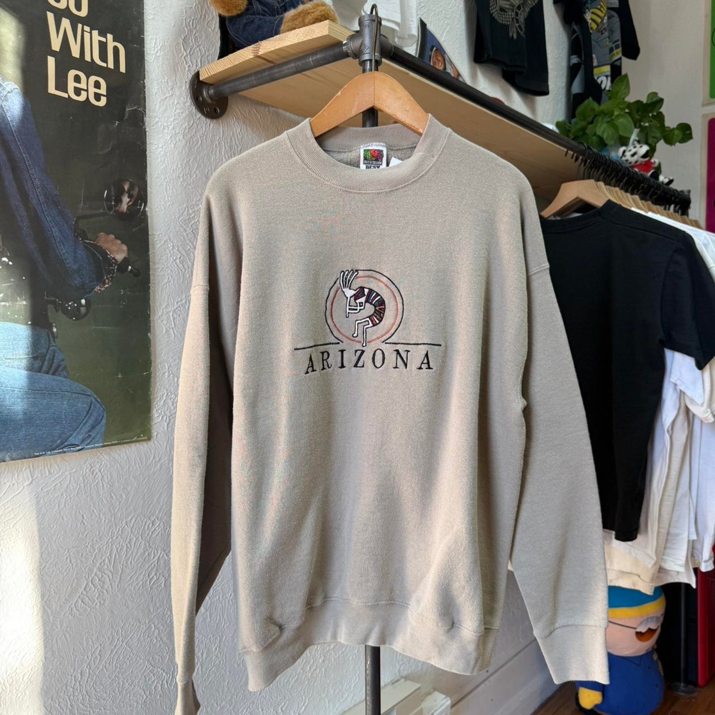 Vintage 90s Arizona Aztec Embroidered Crewneck - X-Large