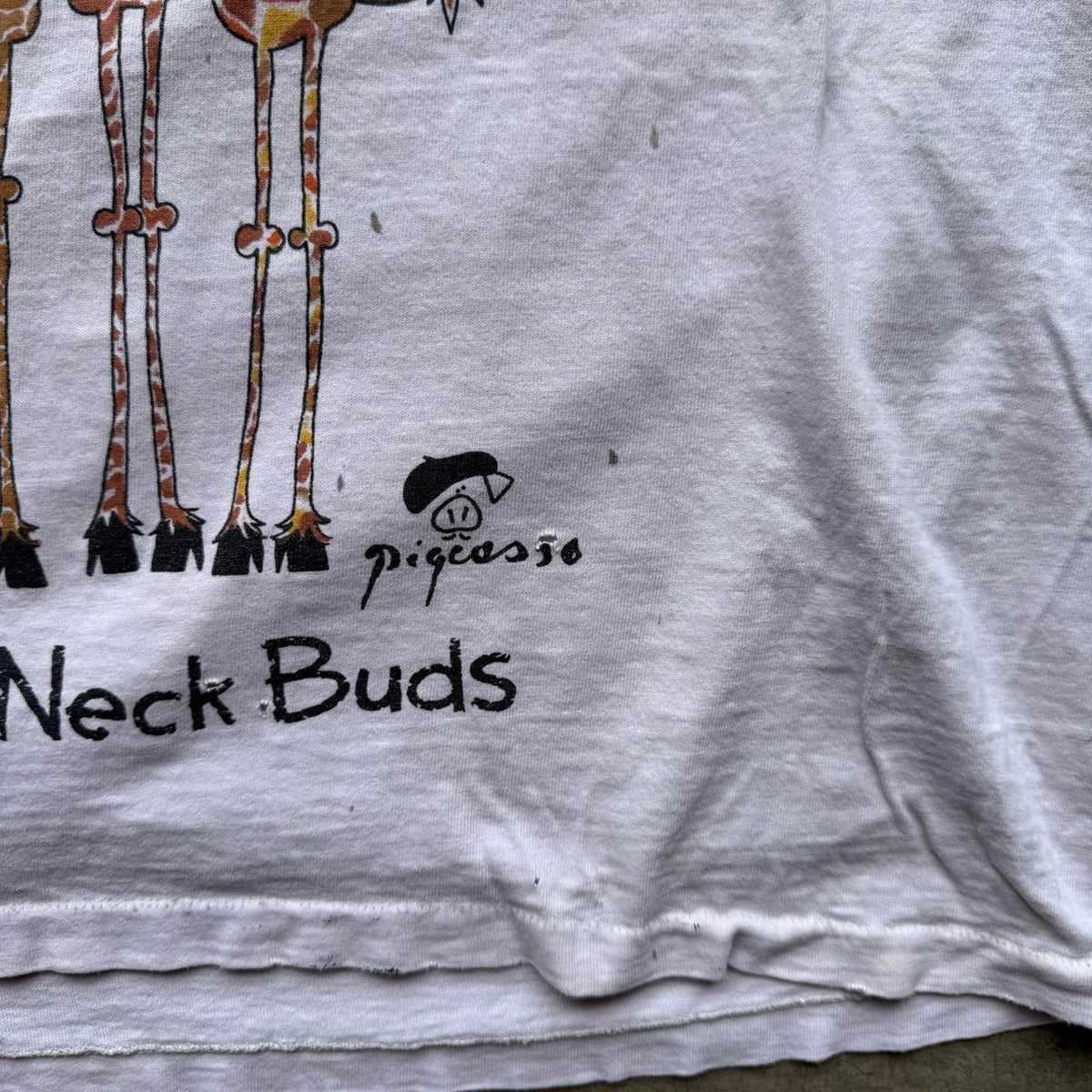 Vintage 90s Giraffe Six Cool Long Neck Buds Animal T-Shirt - Large