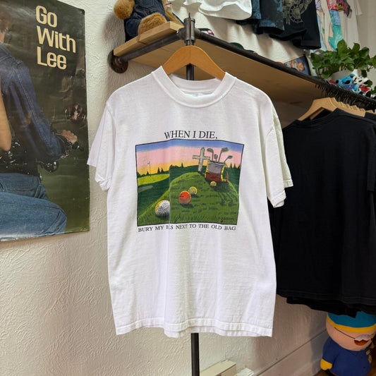 Vintage 90s When I Die Golf Golfing T-Shirt - Medium