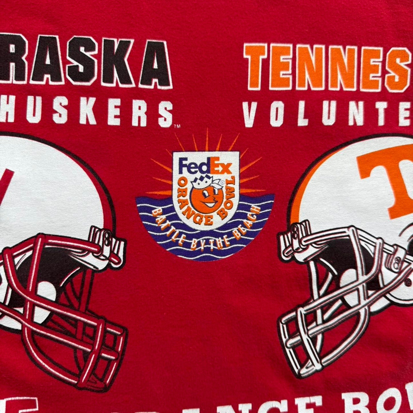 Vintage 1998 Nebraska Huskers Vs Tennessee Volunteers Championship T-Shirt - Large