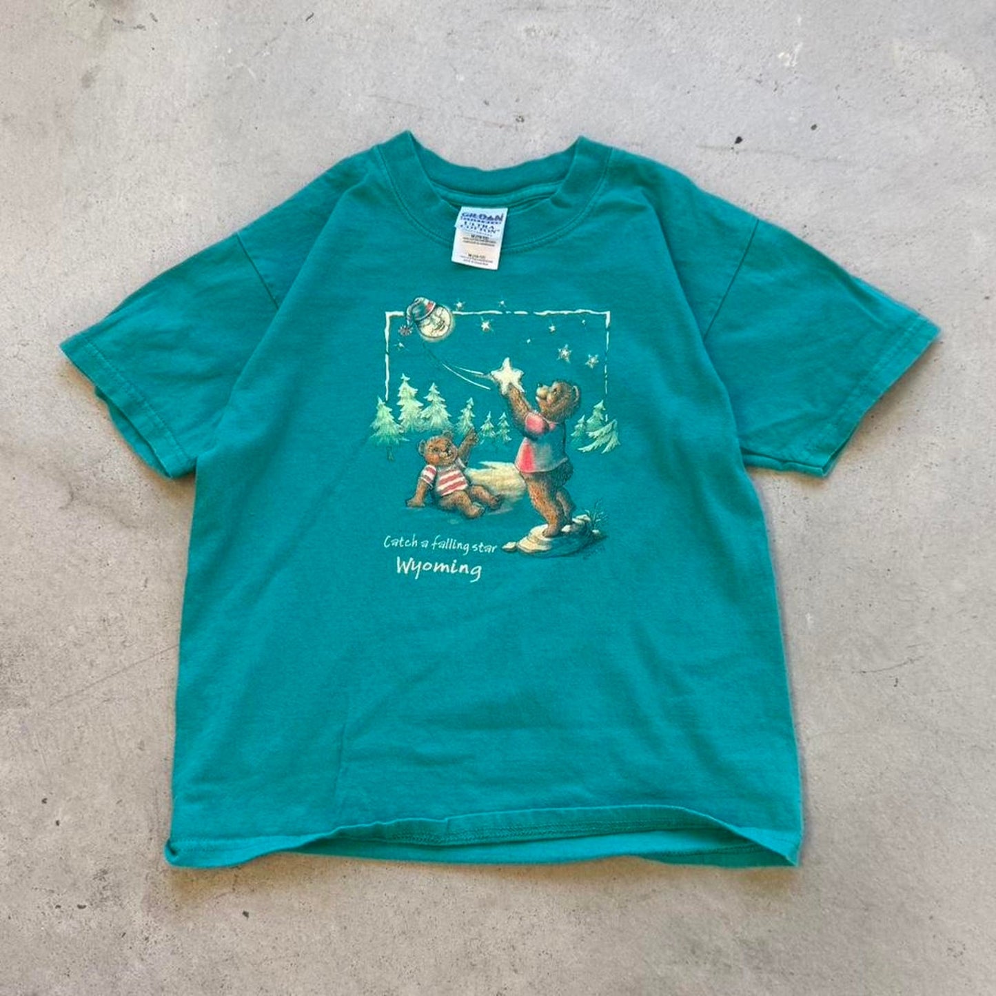 Vintage 90s Catch a Falling Star Bear T-Shirt - Kids Medium 10-12