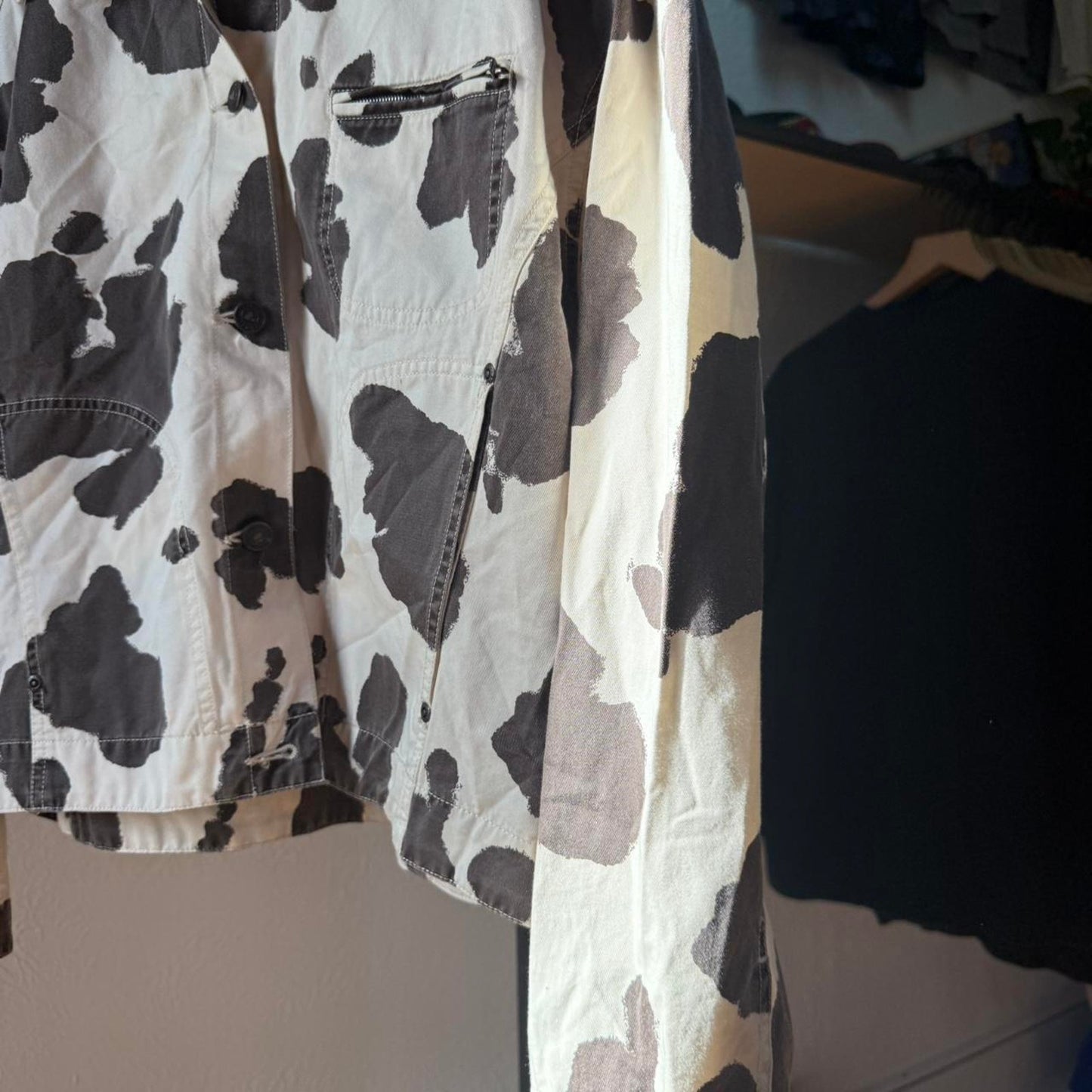 Vintage 90s Lizwear Cow Print Zip Up Jacket - Medium (W)