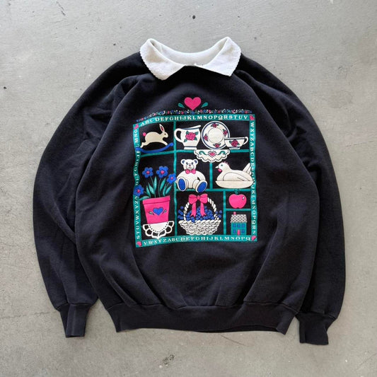 Vintage 90s Cottage Core Grandma Crewneck - X-Large