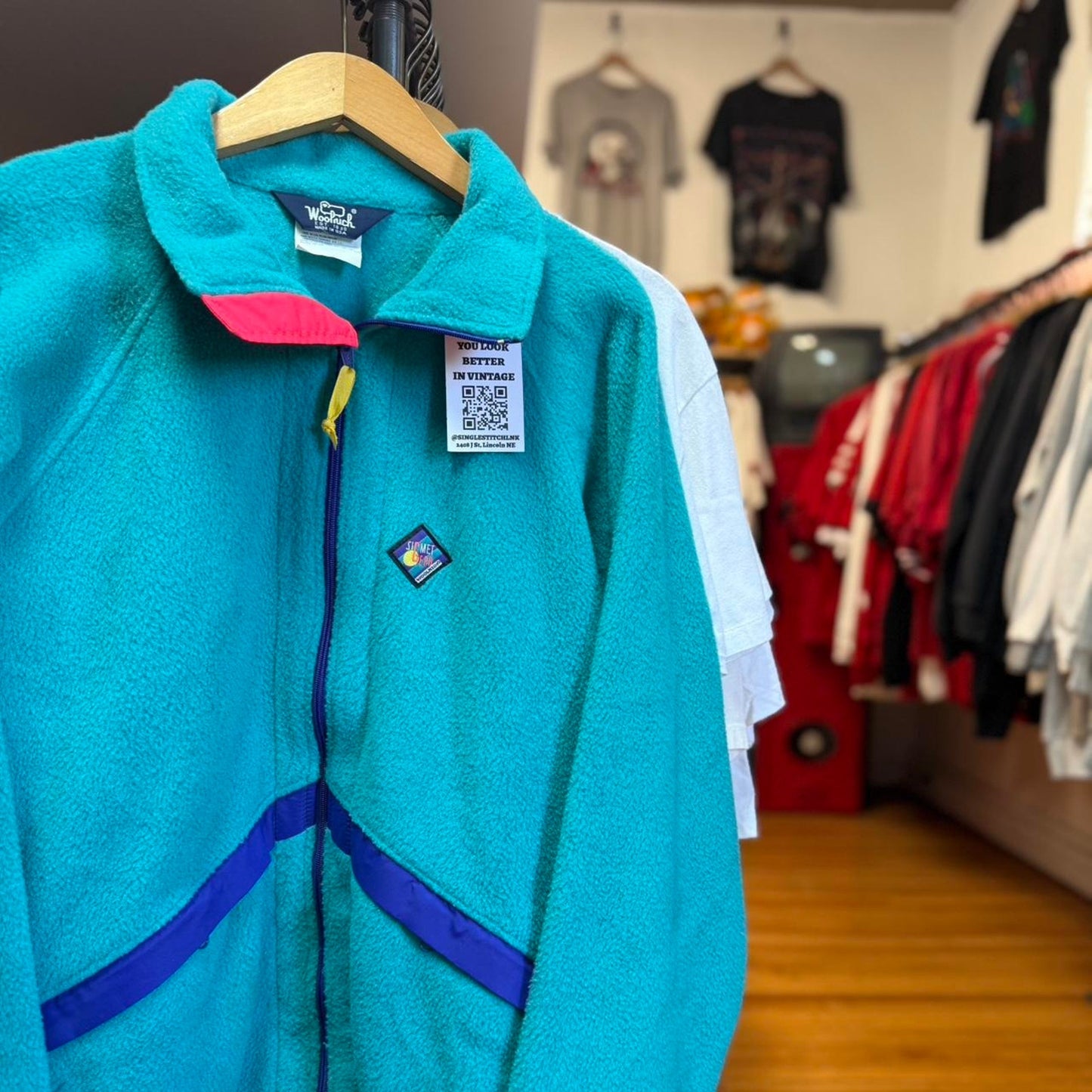 Vintage 90s Woolrich Ski Fleece Zip Up Jacket