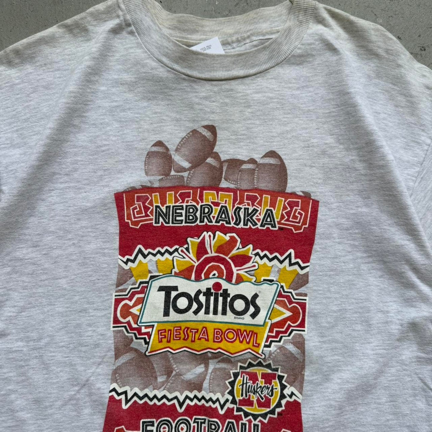 Vintage Nebraska Huskers Fiesta Bowl Chip Bag T-Shirt - Large
