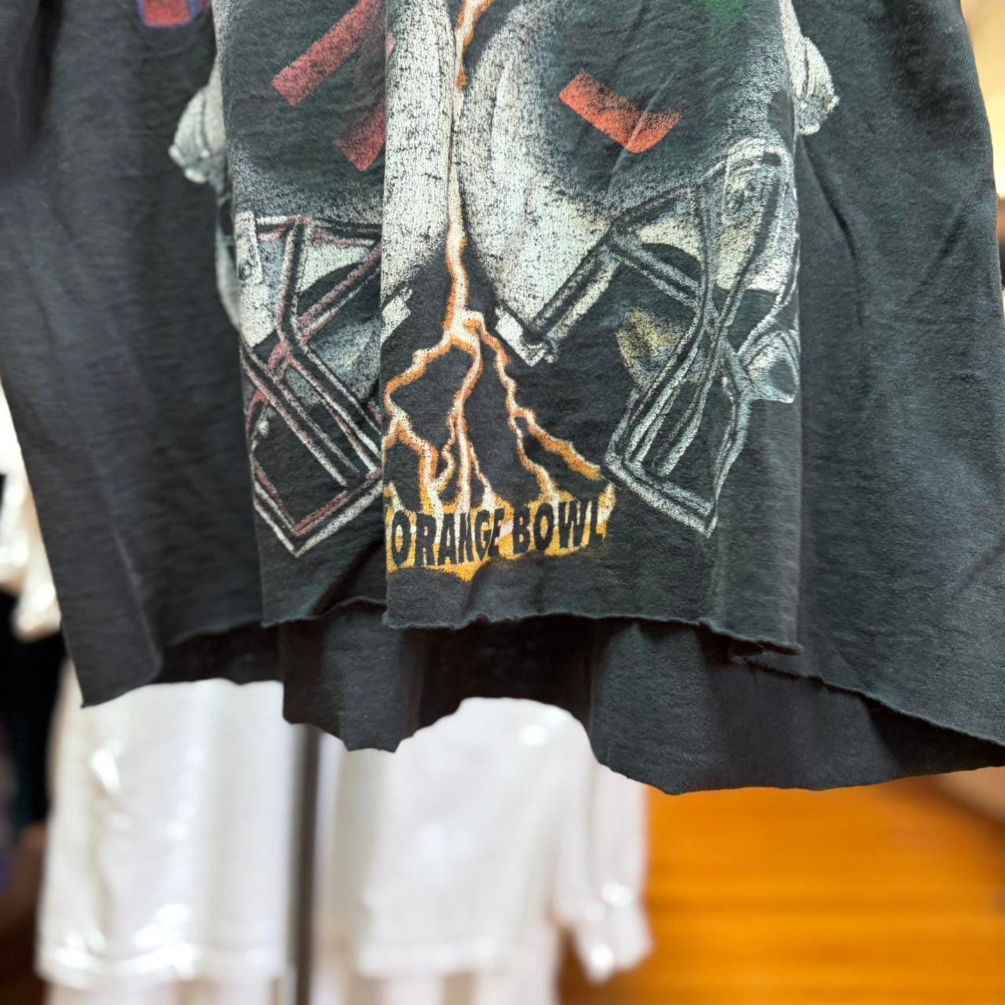 Vintage 90s Nebraska Miami Lightning Husker Football T-Shirt - Large