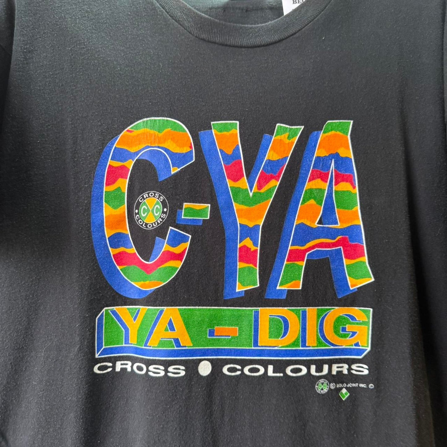 Vintage 90s CYA Criss Cross Rap T-Shirt - OSFA