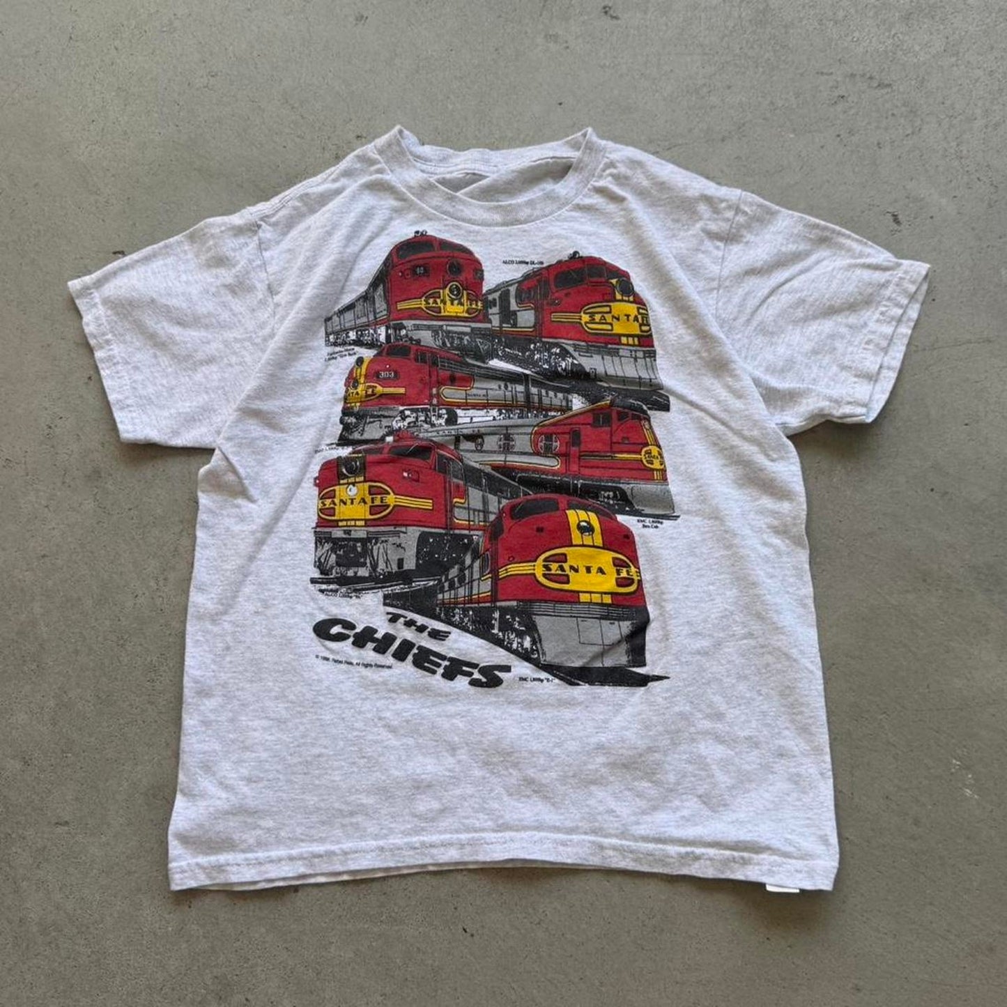 Vintage 90s Locomotive The Chiefs Train T-Shirt - Kids Large
