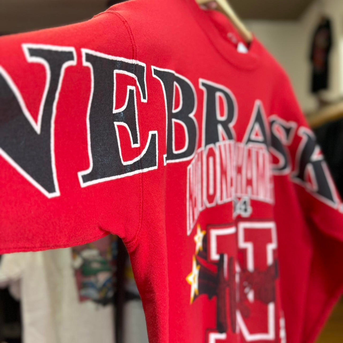 Vintage 90s Nebraska Huskers 1994 National Champions Star Spell Out Crewneck