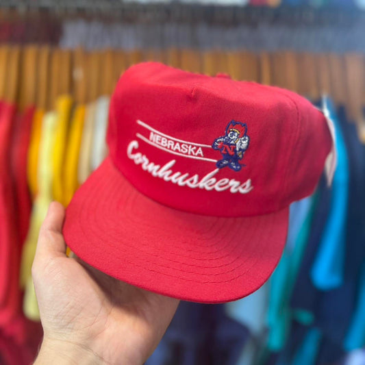 Vintage 90s Nebraska Huskers Herbie Snapback