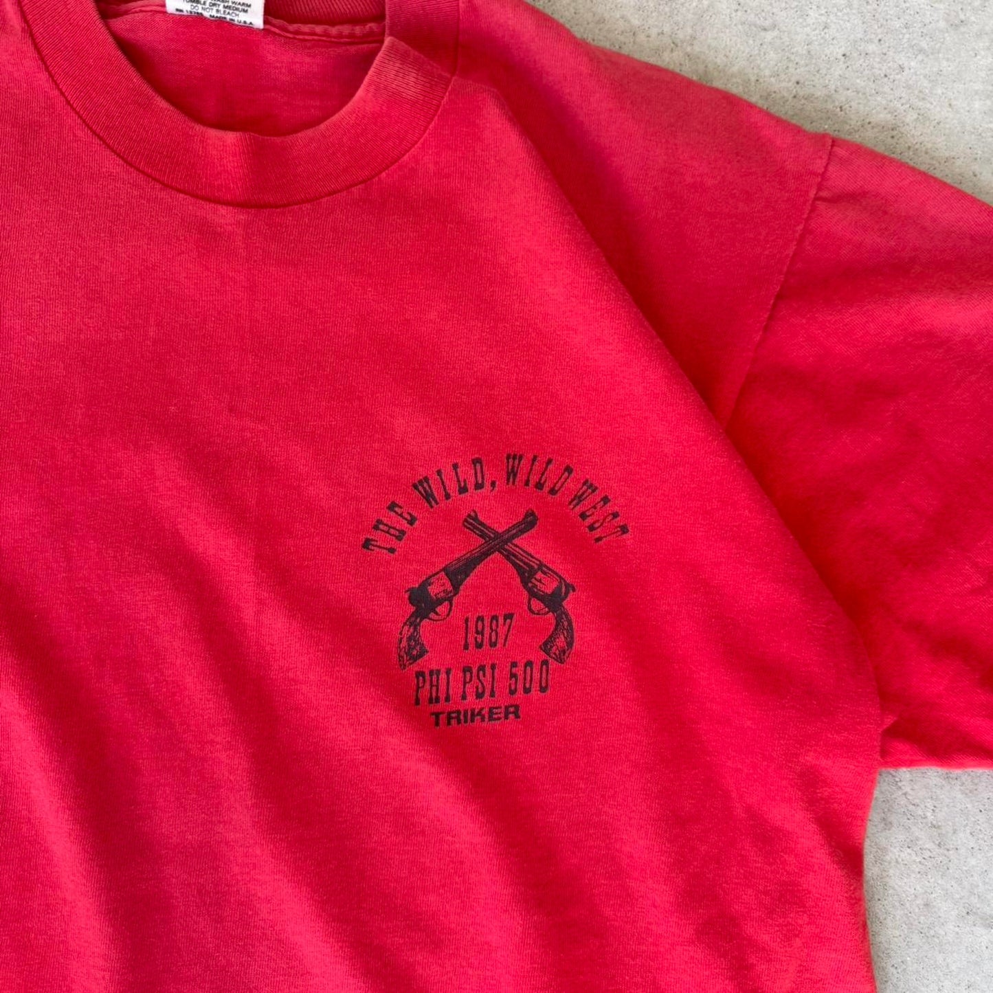 Vintage 1987 Budweiser Wild West Phi Psi Beer T-Shirt - Large