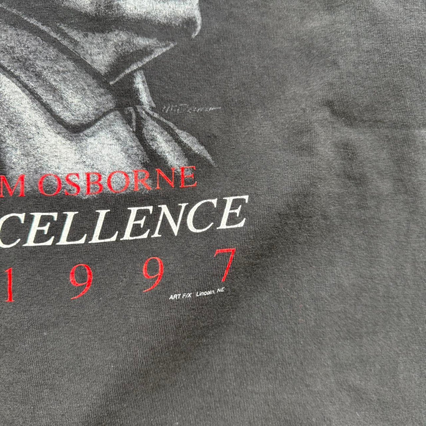 Vintage 90s Nebraska Huskers Tom Osborne Thanks Coach T-Shirt - XX-Large