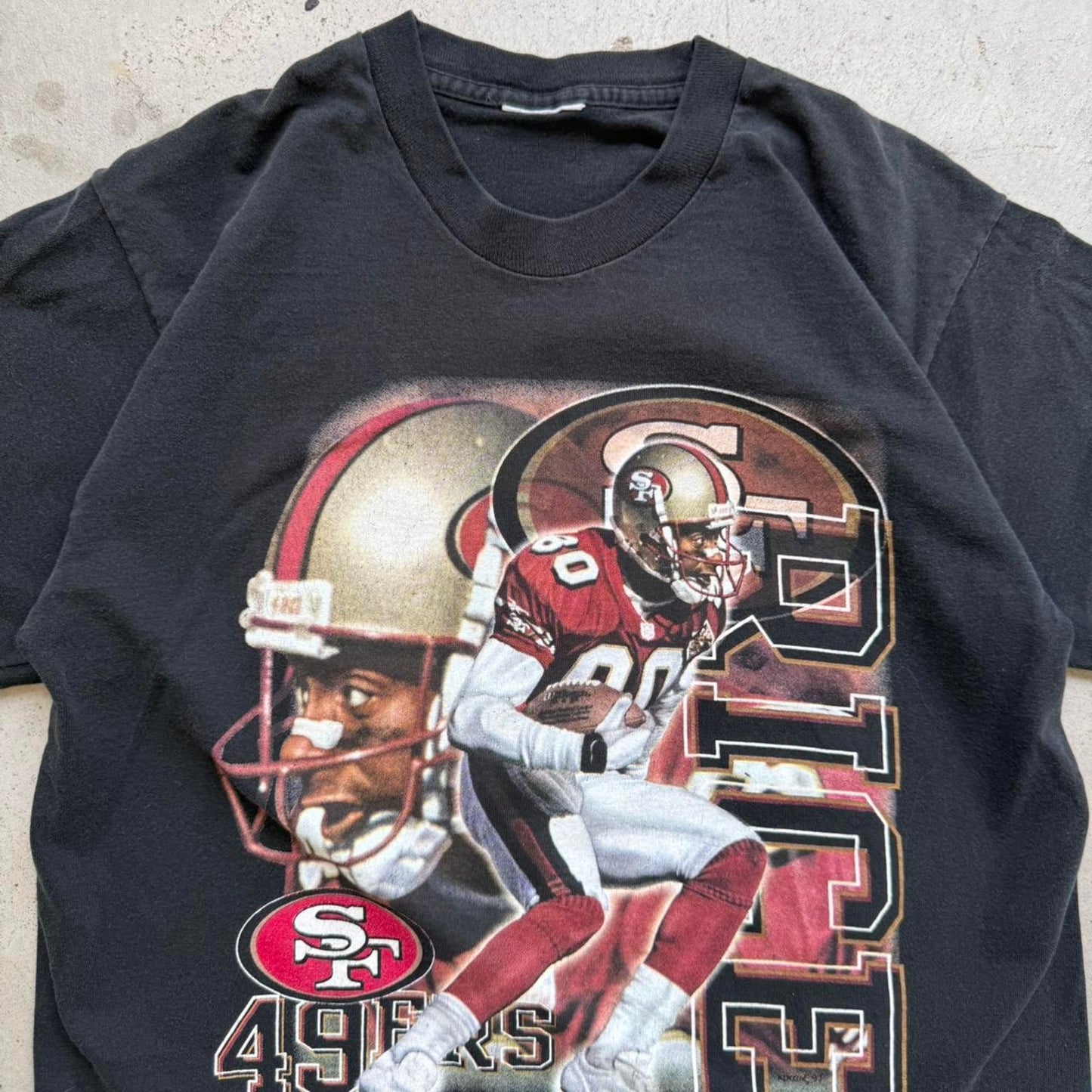 Vintage 90s Jerry Rice 49ers NFL Football T-Shirt - Medium