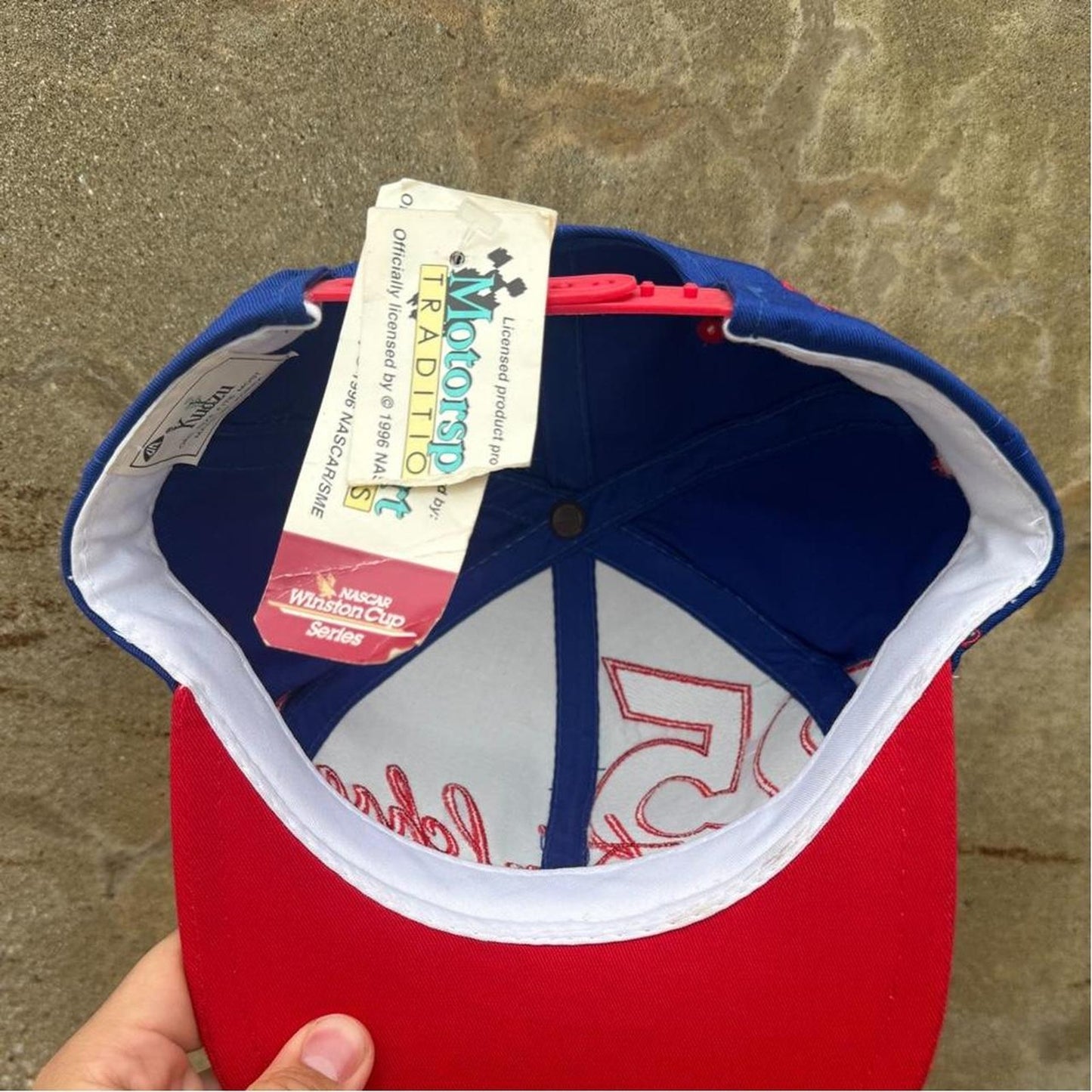 Vintage 90s NASCAR Ken Johnson Budweiser Racing Snapback