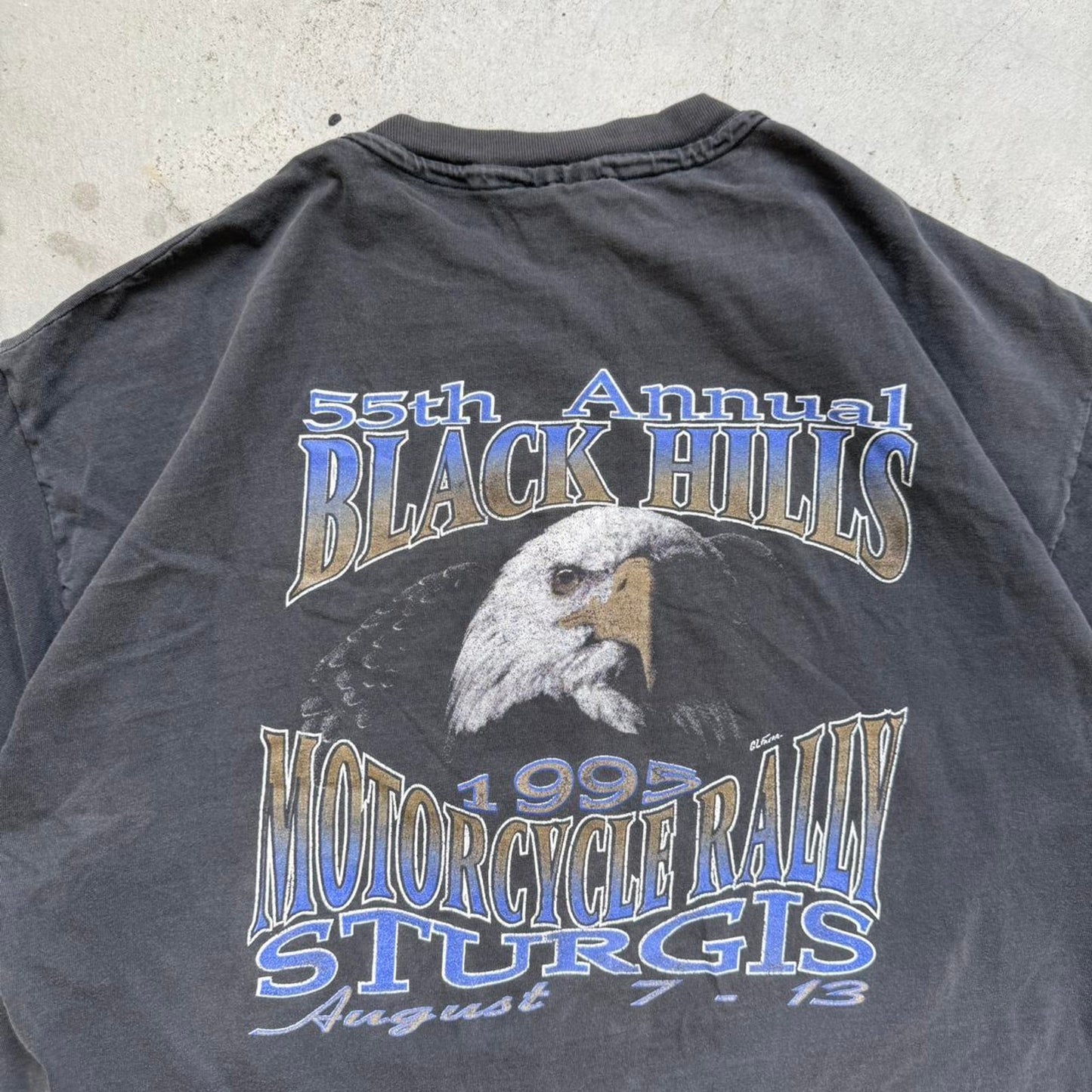 Vintage 90s Black Hills Motorcycle Rally Biker Harley T-Shirt - XX-Large