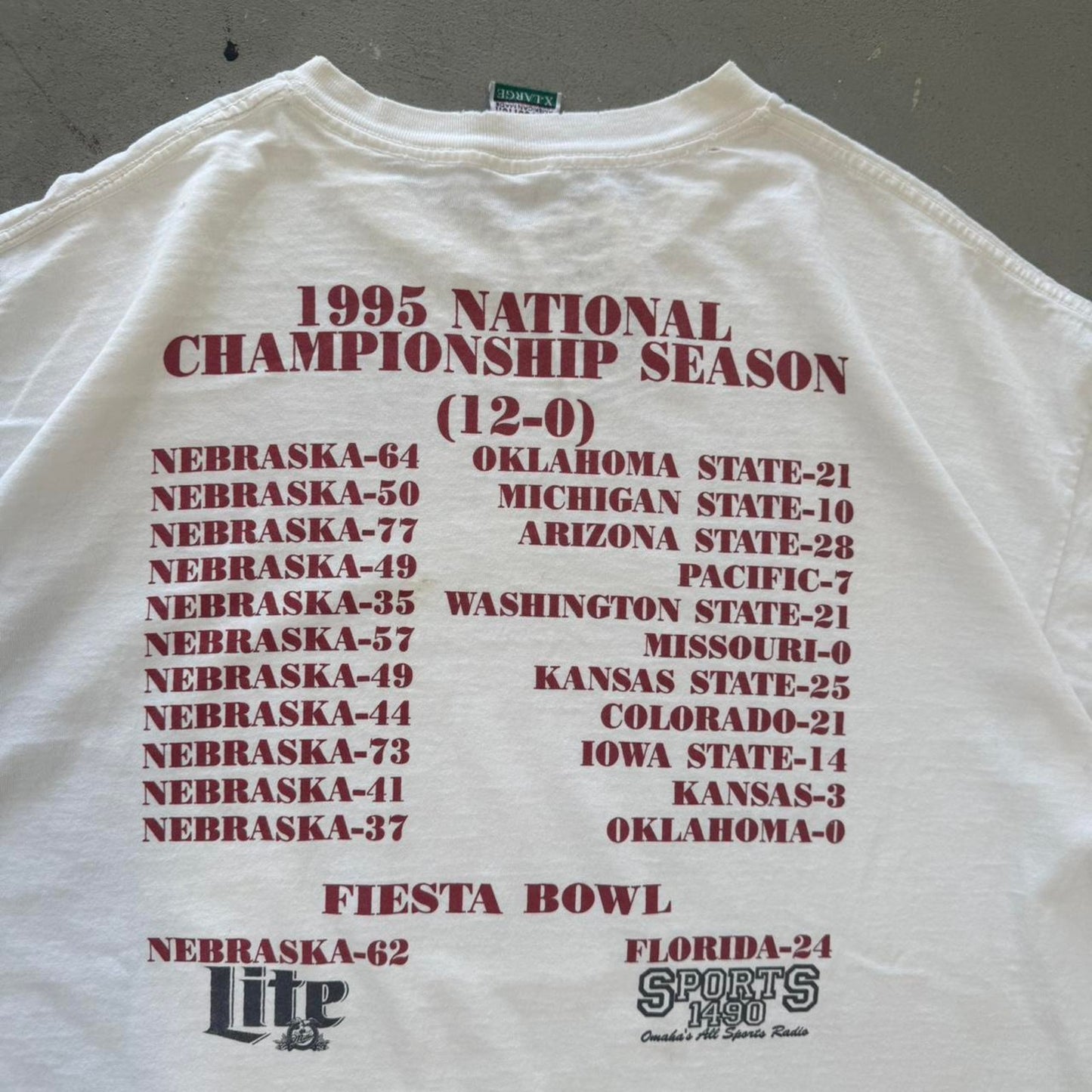 Vintage 90s Bugeaters Bugaha Nebraska Huskers T-Shirt - X-Large