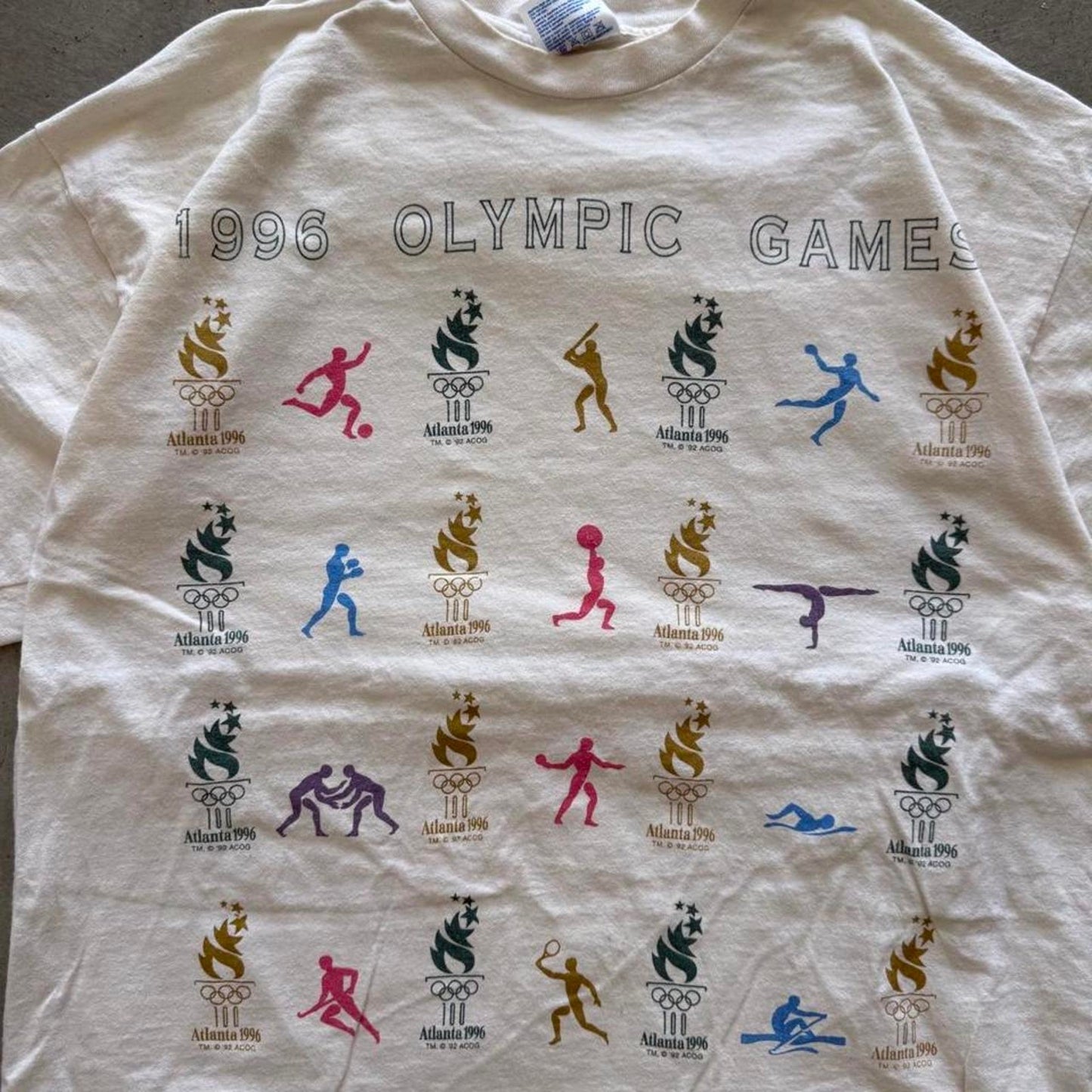 Vintage 90s Atlanta Olympics Sports T-Shirt - X-Large